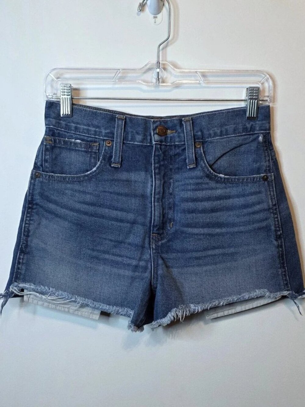 Madewell High-Rise Denim Cutoff Shorts Malden Wash The Perfect Jean Size 25